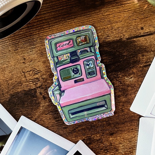 Coolest Polaroid 3" Glitter Sticker