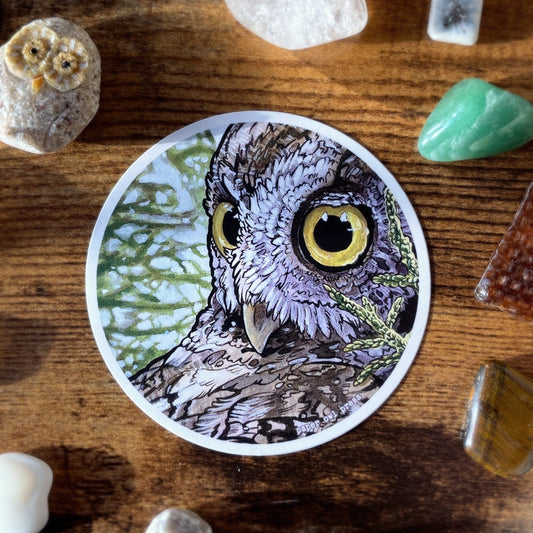 Screech Owl 3" Sticker