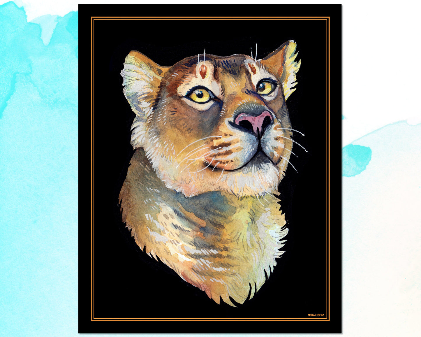 Lioness Portrait Print