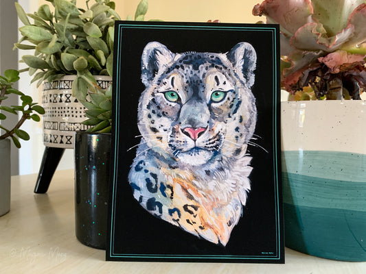 Snow Leopard Portrait Print
