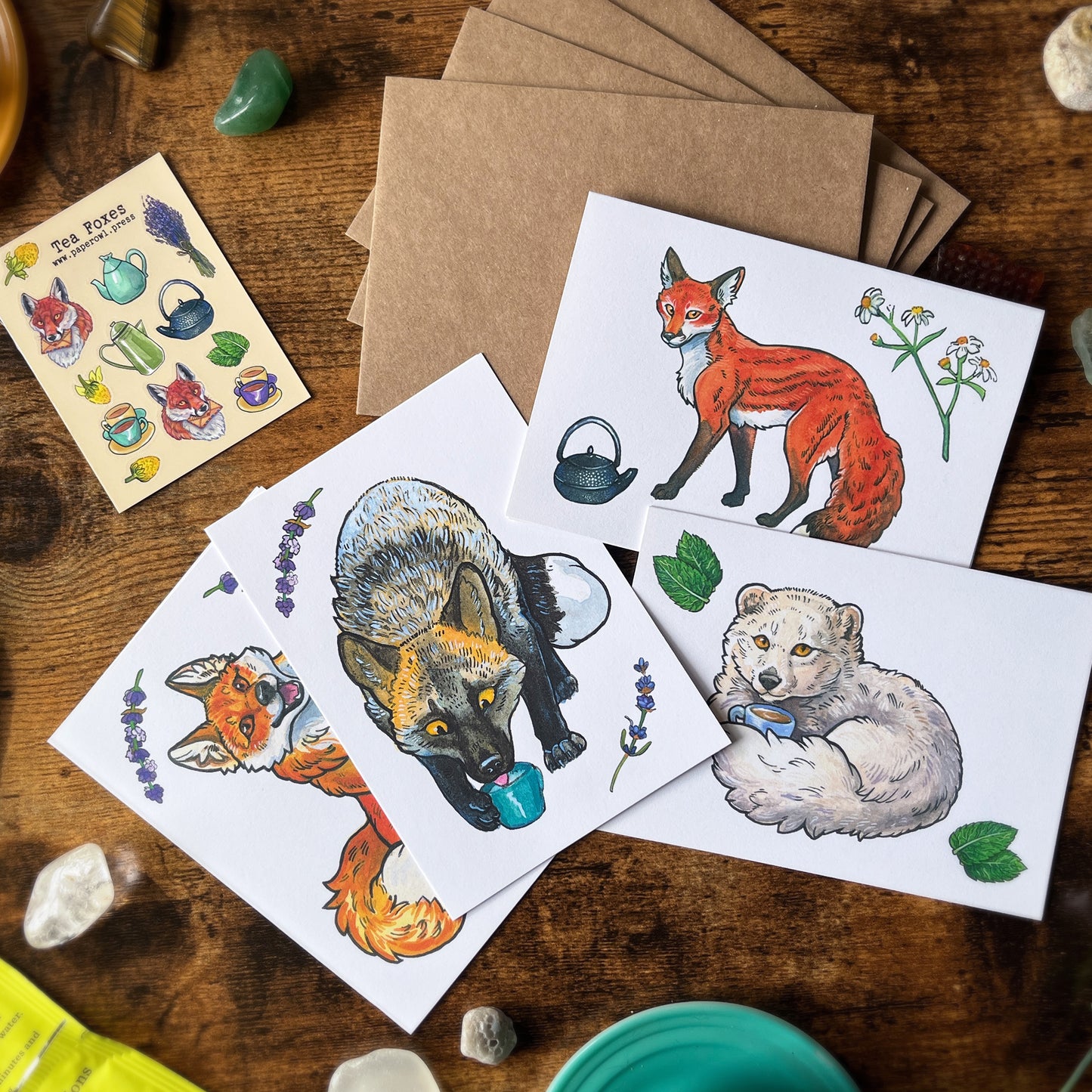 Tea Fox Notecards