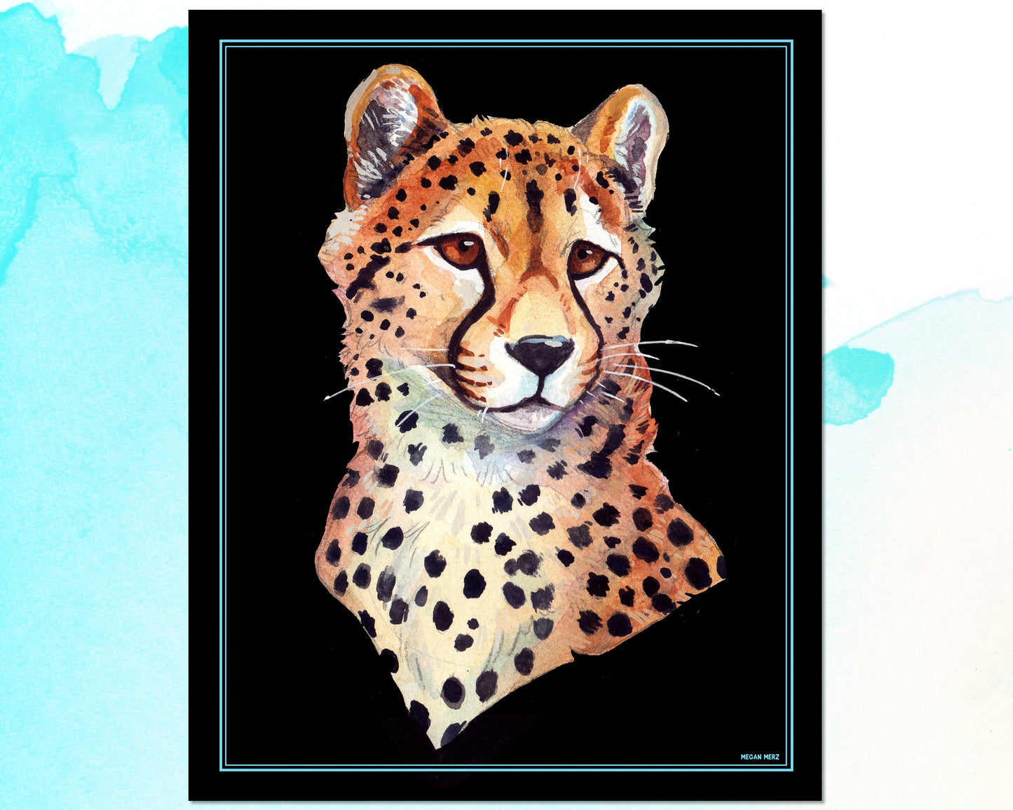 Cheetah Portrait Print