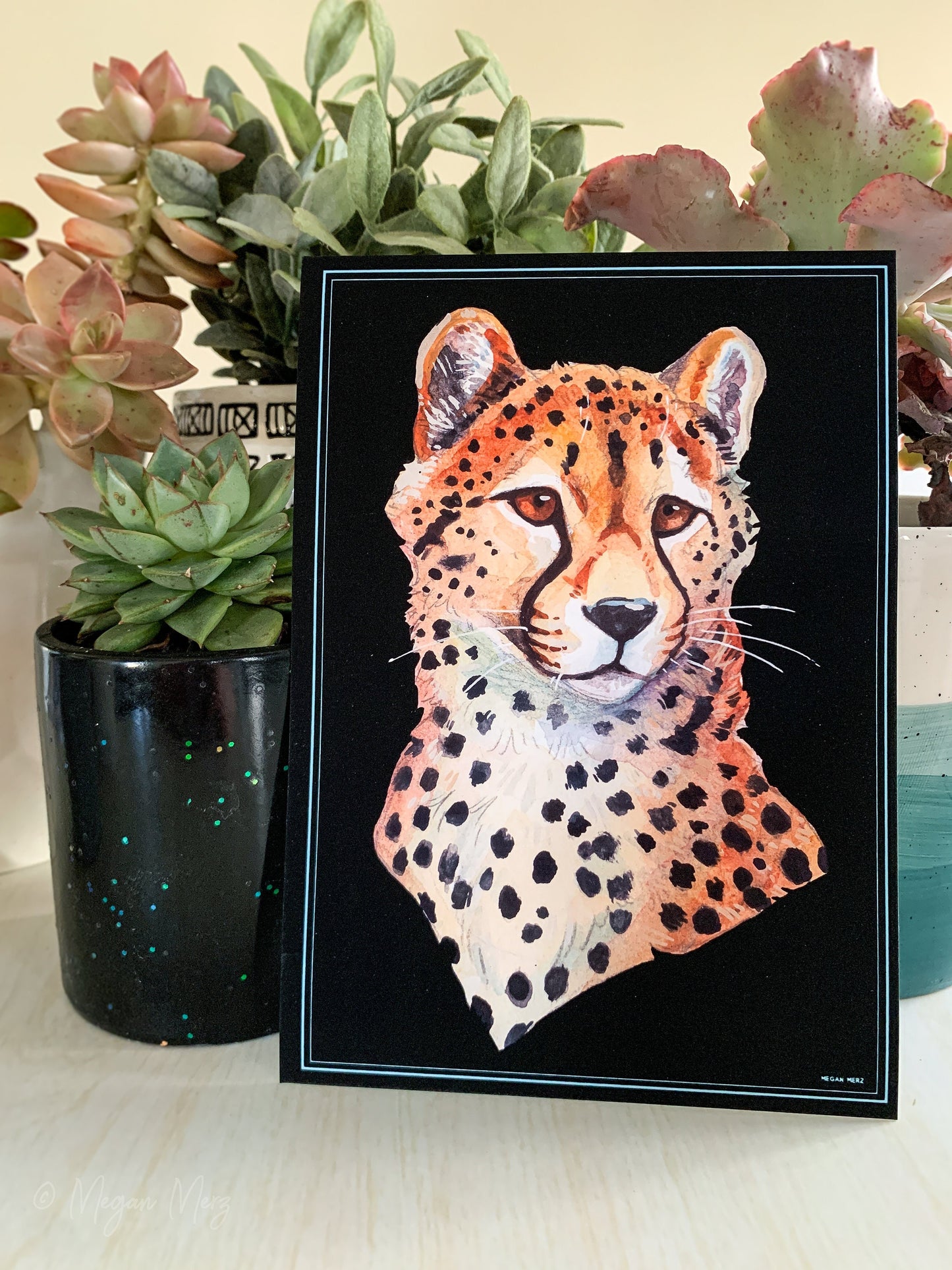 Cheetah Portrait Print