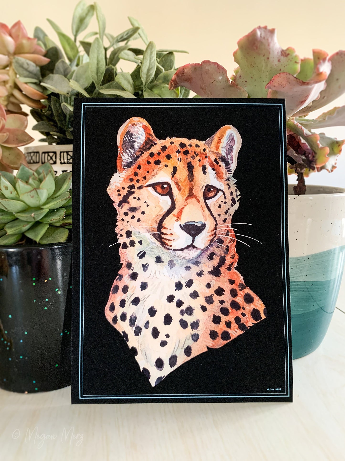 Cheetah Portrait Print